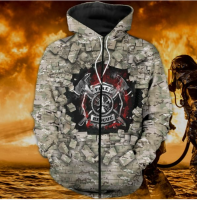 3D HOODIE-  XZX180305   Customize Name Firefighter 3D Hoodie 08