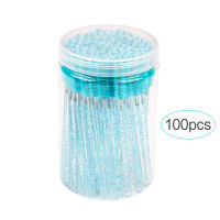 100pcs Eyelash brush Microbrush Crystal Handle False Eyelashes Extension Disposable Makeup Tool Micro Spoolie Eyebrow Lash Brush