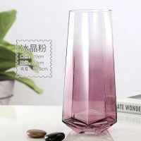 MUJI High-end Nordic Stained Glass Symphony Vase Transparent Flower Arrangement Water Culture Simple Desktop Small Fresh Ceramic Hydroponic Gradient Color