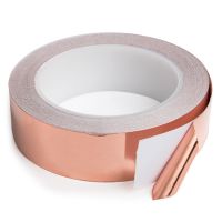 10 Meters Single Side Conductive Copper Foil Tape Strip Adhesive EMI Shielding Heat Resist Tape 30mm 35mm 40mm 45mm 50mm Adhesives  Tape