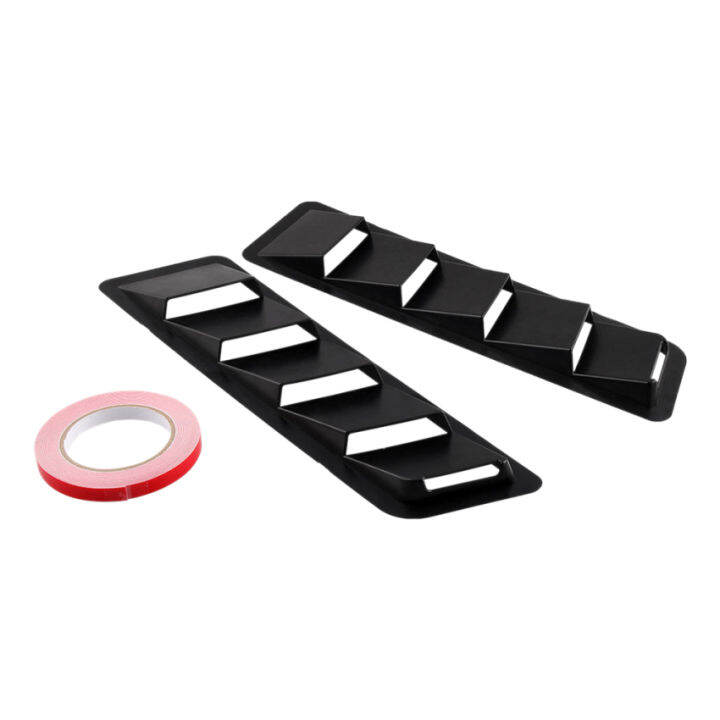 2Pcs Universal คาร์บอนไฟเบอร์สไตล์ Hood Vents สำหรับ Mustang Air Flow