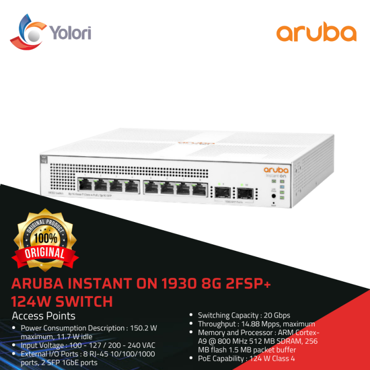 Aruba Instant On 1930 8G 2FSP+ 124W Switch | Lazada Indonesia