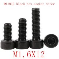 50Pcs Din912เกรด12.9 Allen Socket Head สกรู M1.6 * 12 M1.6x12 Hexagon Socket Head สกรู Hex สกรูซ็อกเก็ต Hex สกรู