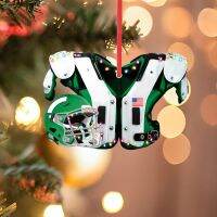 ✴✻✥ DIY American Football Shoulder Pads And Helmet For Christmas Tree Decoration Car Rearview Mirror Pendant Crafts Collection