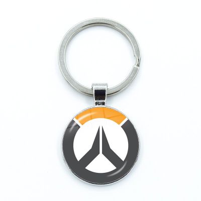 Overwatch Keychains Hot Online Game Anime Key Rings Heroes Logo KeyChain Cabochon Cover Jewelry Gift Key Chains