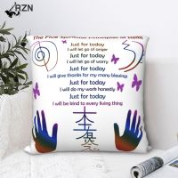 Clarissali 5 Principles Of Reiki Pillowcase Cushion Cover funny Polyester Throw for