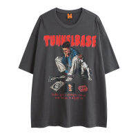 เสื้อยืดลำลองผ้าฝ้ายฤดูร้อน Hip-Hop Street Hiphop Casual Print Short-Sleeved Trend All-Match Ins