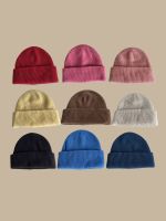 Exported to Japan high quality 100 sheep wool hat female autumn winter warm earmuffs knitting hat show smaller head circumference