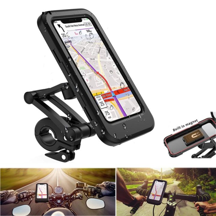 adjustable-waterproof-bicycle-phone-holder-universal-bike-motorcycle-handlebar-magnet-case-cell-phone-support-mount-bracket-bag