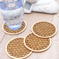 【CC】 10pcs Of cut beermat place mat coasters Wood