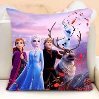 Disney  Elsa Princess Decorative Pillow Cases Cartoon Cushion Cover Children Girl Birthday Christmas Gift 40x40cm