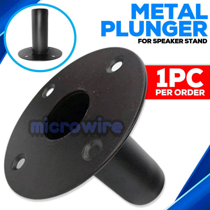 METAL PLUNGER FOR SPEAKER STAND or TRIPOD, 4 MOUNTING HOLES, HEAVY DUTY