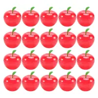 20PCS Wedding Party Preference Apple Container Toy Filled Plastic Apple Shaped Candy Box Birthday/Wedding Decoration