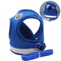 【FCL】❈ Reflective Safety Dog Harness and Leash Set for Small Medium Dogs Harnesses Chest Pug Chihuahua Bulldog