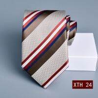 8ซม. ผูกเนคไทผ้าแจ็คการ์ด Corbata วินเทจ Accesorios Para Hombre ชุดเจ้าบ่าวธุรกิจทางการของผู้ชายเกาหลี