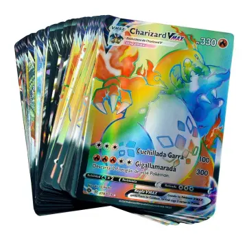 4Pcs Metal Pokemon Cards 2023 Vmax EX Game Lucario Arceus Gengar Charizard  Pikachu Mewtwo Pokémon Shiny Letters Iron Christmas - AliExpress