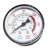 Y50เครื่องอัดอากาศแบบพกพาเครื่องสอบเทียบความดันเกจวัดความดันสเกลคู่ Manometer แนวนอน1/4เกจวัดความดัน