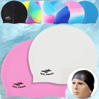 2023 Swimming Cap Silicone Women Men Waterproof Plus Size Colorful Adult Long Hair Sports High Elastic Adults Swim Pool Hat Swim Caps