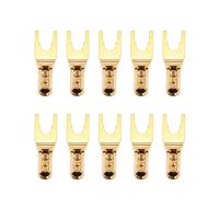 Spade Banana Plug Male Solder Wire Connector Gold Plated Copper Speaker Terminal Fork Spade Plugs Adapter