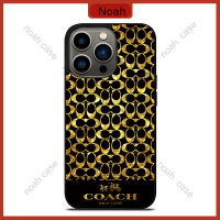 C0ach New York Gold Phone Case for iPhone 14 Pro Max / iPhone 13 Pro Max / iPhone 12 Pro Max / Samsung Galaxy Note 20 / S23 Ultra Anti-fall Protective Case Cover 593