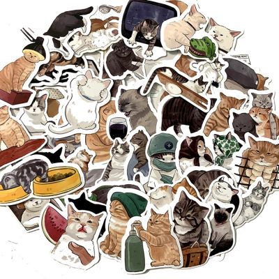 Cute Cats Animal Graffiti Stickers Cartoon Decals Kids Toy DIY Diary Suitcase Scrapbook Phone Laptop Bike Sticker