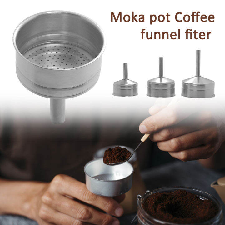EG【Ready Stock】Moka Express Replacement Funnel Kits Stainless Steel