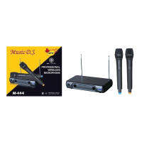 Music D.J. M-444 Wireless Microphone ไมค์โครโฟนไร้สาย - สีดำ