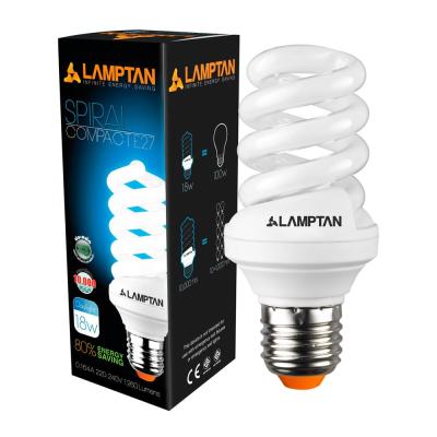 หลอดประหยัด LAMPTAN SPIRAL MT 18 วัตต์ DAYLIGHT  (COD)