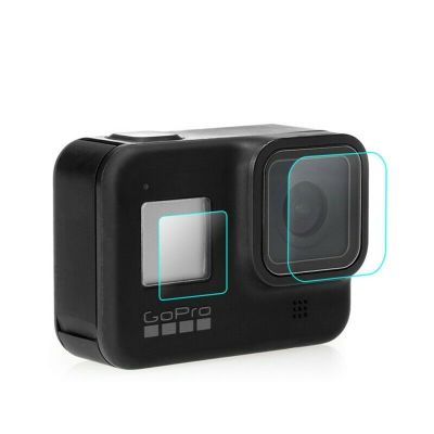 กระจกนิรภัยป้องกันหน้าจอสำหรับ Gopro Hero 8ฟิล์มป้องกันป้องกันเลนส์สีดำสำหรับ Gopro8 Go Pro 8อุปกรณ์เสริมกล้อง