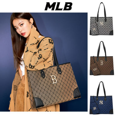 New ของแท้ 💯% MLB UNISEX CURVED CAPNY NEW YORK YANKEE BAG/กระเป๋าสะพายข้าง/mlb กระเป๋า/Tote bag