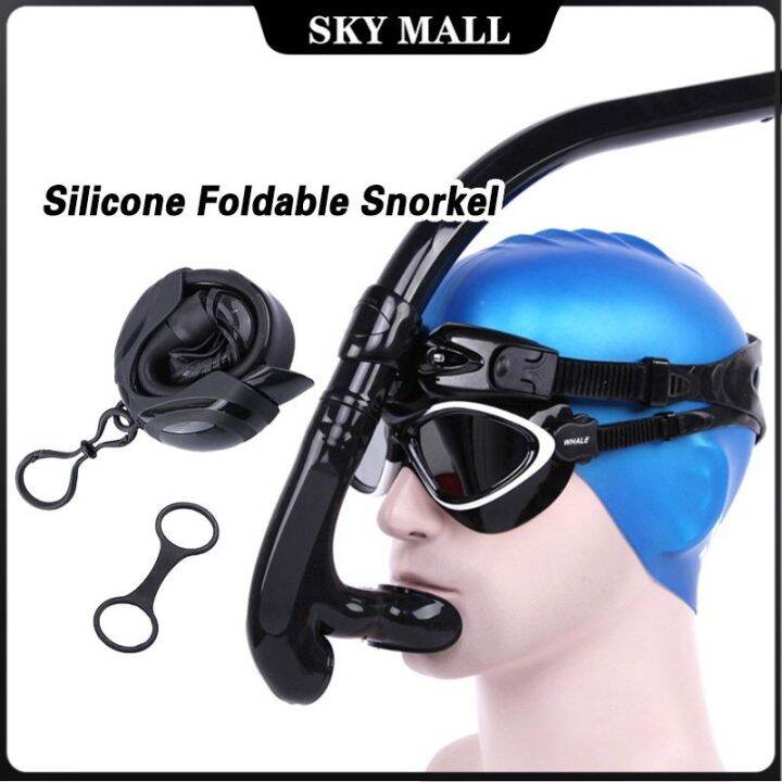 Diving Breathing Tube Snorkeling Breathing Tube Silicone Foldable ...