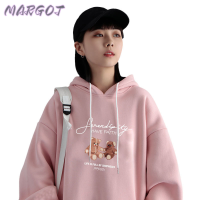 Margot Fashion เสื้อฮู้ด เสื้อแขนยาวอบอุ่น หลวมและสบาย ทันสมัย สบาย วินเทจ ล้ำสมัย WWY2392Z75 38Z230923