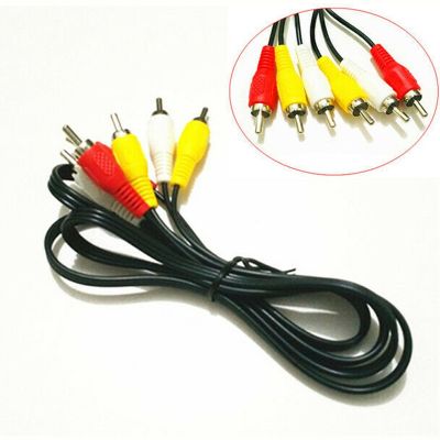 90cm 3RCA to 3RCA Composite Audio Video Cable AV Cable Male to Male Plug Connection Audio Equipment DVD Camera TV Player Wiring
