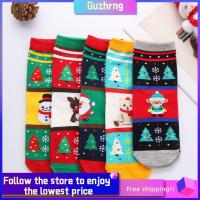 GUZHRNG Xmas Gift Warm Winter Snowman Christmas Socks Santa Claus Elk Cotton sox Stockings