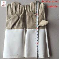 welding gloves High quality guantes trabajo cuero gray Large size fireproof The cut safety guantes de proteccion EC attestation