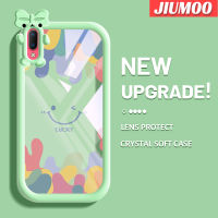 เคส JIUMOO สำหรับ VIVO Y93เคส Y91C Y93S แฟชั่นนำโชคยิ้มสีสันสดใสมอนสเตอร์ตัวน้อยกันกระแทกแบบใสเลนส์กล้องถ่ายรูปแบบนิ่มเคสมือถือเรียบง่ายฝาครอบป้องกันซิลิโคนความคิดสร้างสรรค์โปร่งใส