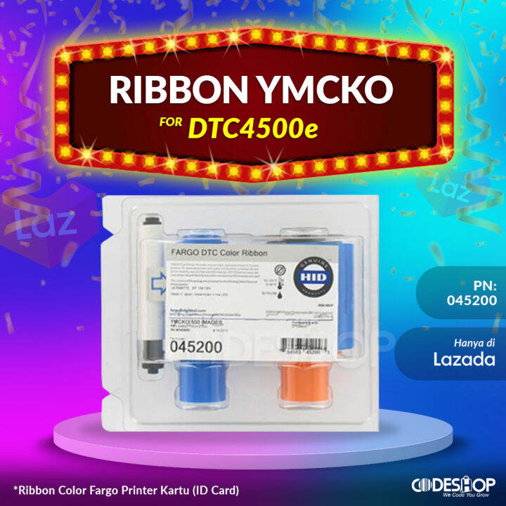 Ribbon Tinta Color Fargo Dtc Dtc E Dtc E Pn Ymcko Lazada Indonesia