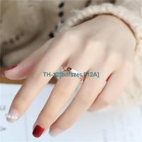 bdfszer 012A Korean version of heart diamond tail ring female simple titanium steel rose gold index finger couple ring diamond ring single small finger ring