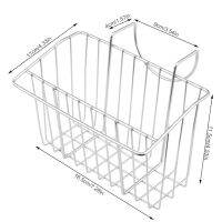 ?อ่างล้างจานชั้นระบายน้ำผ้าฟองน้ำครัวที่แขวนสิ่งของที่แขวนแบบสแตนเลสตะกร้าชั้นวางของ