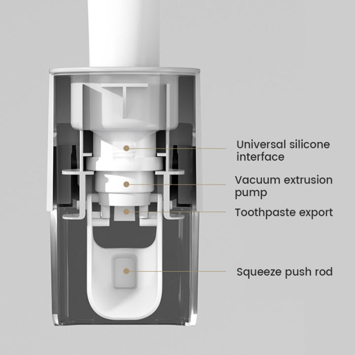 ยาสีฟันอัตโนมัติติดผนัง-อุปกรณ์กดโดยไม่ต้องเจาะ
