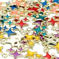 10 pcs Star จี้ Lucily จี้ DIY สำหรับสร้อยคอ.