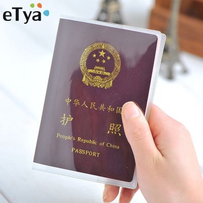 [hot]eTya Travel Waterproof Dirt Passport Holder Cover Wallet Transparent PVC ID Card Holders Business Credit Card Holder Case Pouch