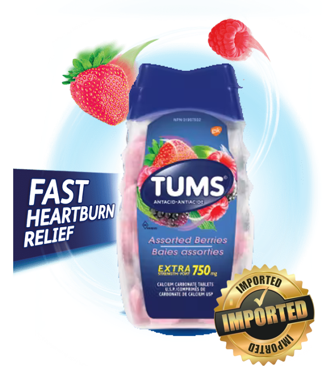 Tums Antacid Extra Strength 750 mg 100 count Assorted Berries Antacid