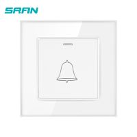 hot！【DT】 SRAN Doorbell Tempered Glass Panel 86x86mm button Wall switch