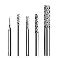 1 ชิ้น 3.175 / 4/6 / 8 มม. คาร์ไบด์ทังสเตน PCB เครื่องตัดฟันข้าวโพดกัดบิต CNC End Mill CNC Router Bits สําหรับเครื่องแกะสลัก