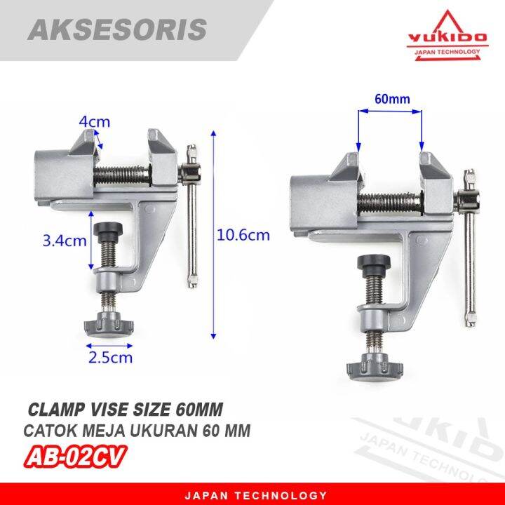 Ragum Mini Clamp Penjepit Besi Dan Kayu Klem Catok Meja Mini Vise Bench