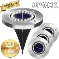 20LED Solar Power Disk Light Outdoor Garden Solar Underground Light Deck Light Spotlight Buried Solar Led Lamp Garden Decoration