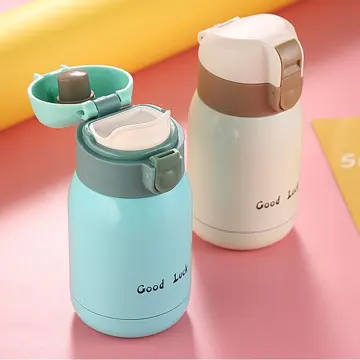 200ml/360ml Cute Candy Mini Thermos Cup Kids Cartoon Hot Water Bottle  Stainless Steel Thermal Coffee Mug Vacuum Flask Insulated