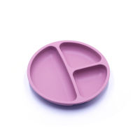 Childen Safe Silicone Dining Plate Solid Cute Cartoon Baby Dishes Suction Toddle Training Tableware Kids Feeding Bowls