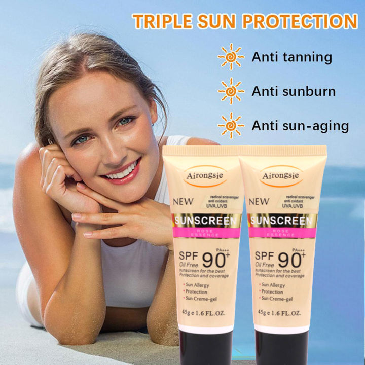 100% Original Premium Sunscreen Brightening SPF 90+ 45g (Fragrance Free ...